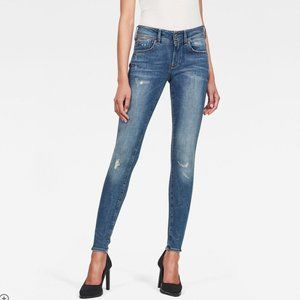 G-Star RAW Women's Jeans: Lynn, Mid-Skinny, size 25/30, distressed